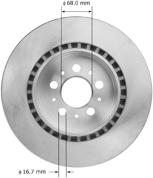 BENDIX PREMIUM DRUM AND ROTOR Disc Brake Rotor PRT6008