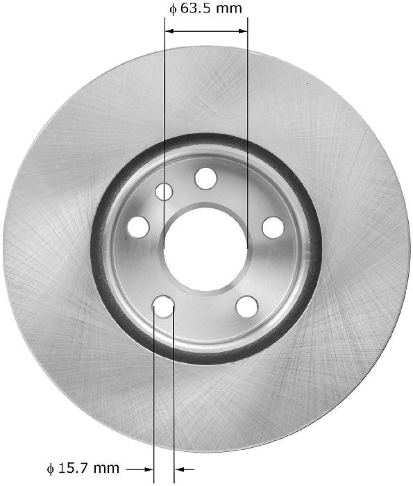 BENDIX PREMIUM DRUM AND ROTOR Disc Brake Rotor PRT6015