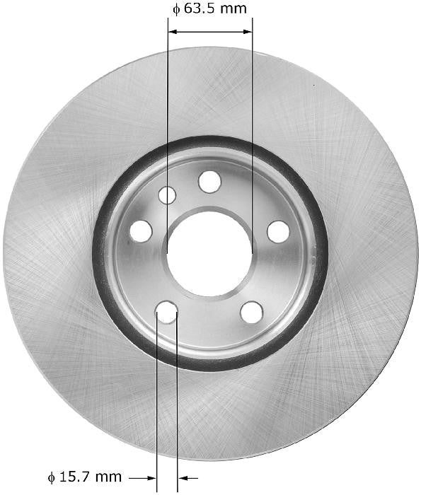 BENDIX PREMIUM DRUM AND ROTOR Disc Brake Rotor PRT6015