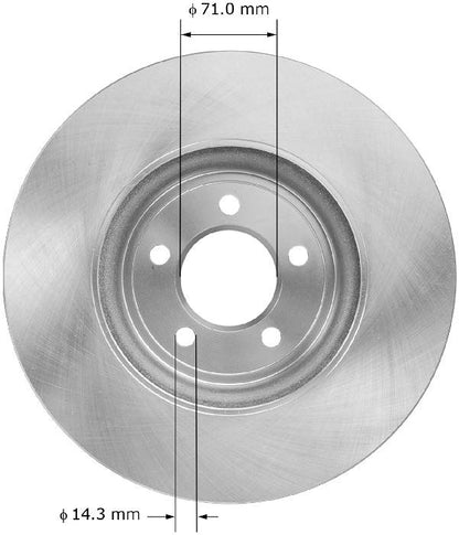 BENDIX PREMIUM DRUM AND ROTOR Disc Brake Rotor PRT6023