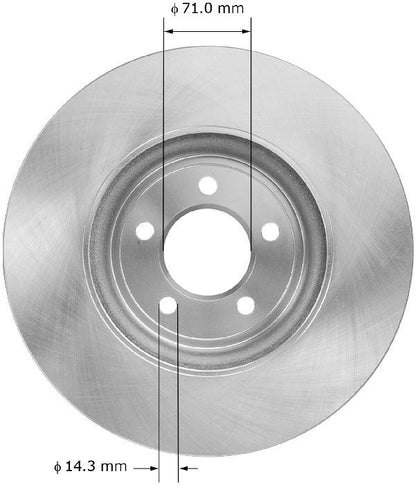 BENDIX PREMIUM DRUM AND ROTOR Disc Brake Rotor PRT6023
