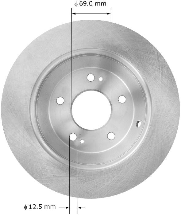 BENDIX PREMIUM DRUM AND ROTOR Disc Brake Rotor PRT6037