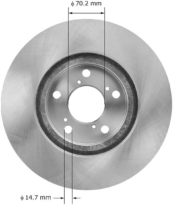 BENDIX PREMIUM DRUM AND ROTOR Disc Brake Rotor PRT6054