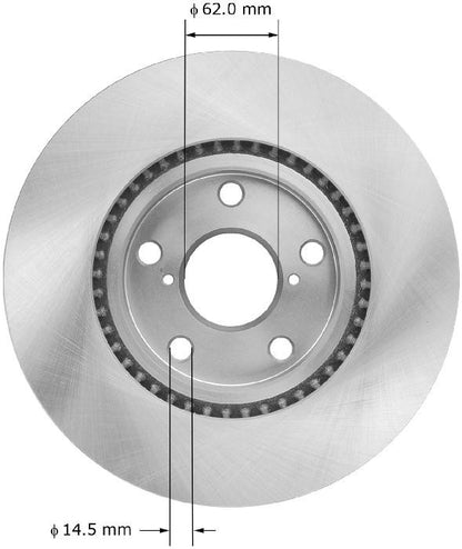 BENDIX PREMIUM DRUM AND ROTOR Disc Brake Rotor  top view frsport PRT6055