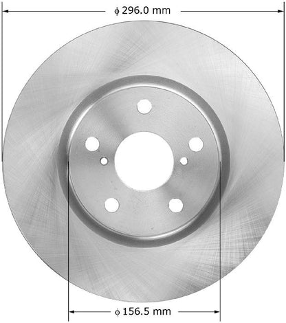 BENDIX PREMIUM DRUM AND ROTOR Disc Brake Rotor  top view frsport PRT6055