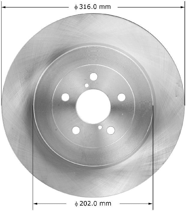 BENDIX PREMIUM DRUM AND ROTOR Disc Brake Rotor PRT6057