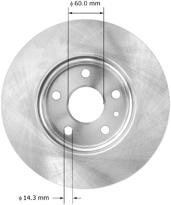 BENDIX PREMIUM DRUM AND ROTOR Disc Brake Rotor PRT6063