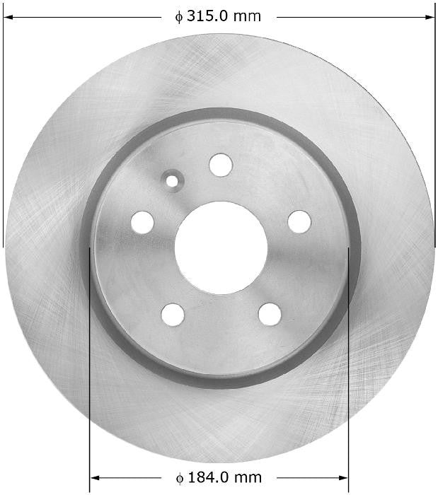 BENDIX PREMIUM DRUM AND ROTOR Disc Brake Rotor PRT6073