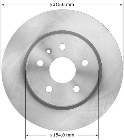 BENDIX PREMIUM DRUM AND ROTOR Disc Brake Rotor PRT6073