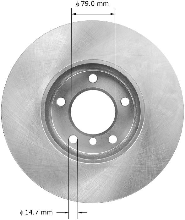 BENDIX PREMIUM DRUM AND ROTOR Disc Brake Rotor PRT6077