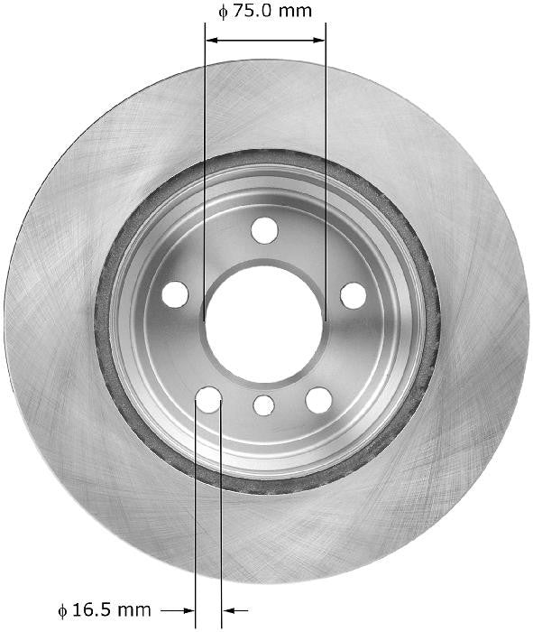 BENDIX PREMIUM DRUM AND ROTOR Disc Brake Rotor PRT6091