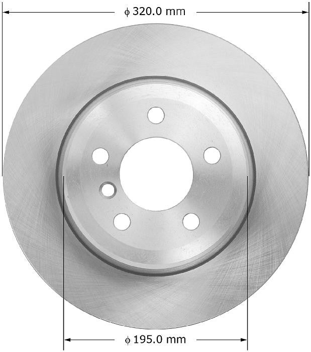 BENDIX PREMIUM DRUM AND ROTOR Disc Brake Rotor PRT6091