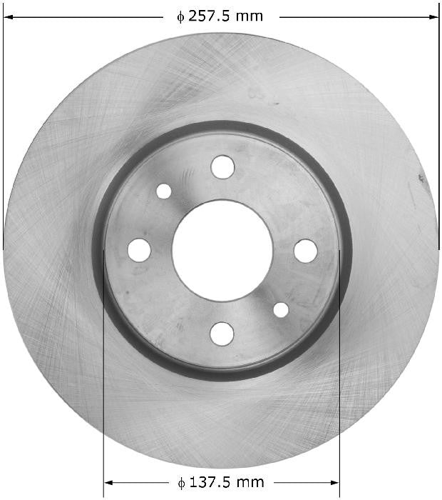 BENDIX PREMIUM DRUM AND ROTOR Disc Brake Rotor PRT6122