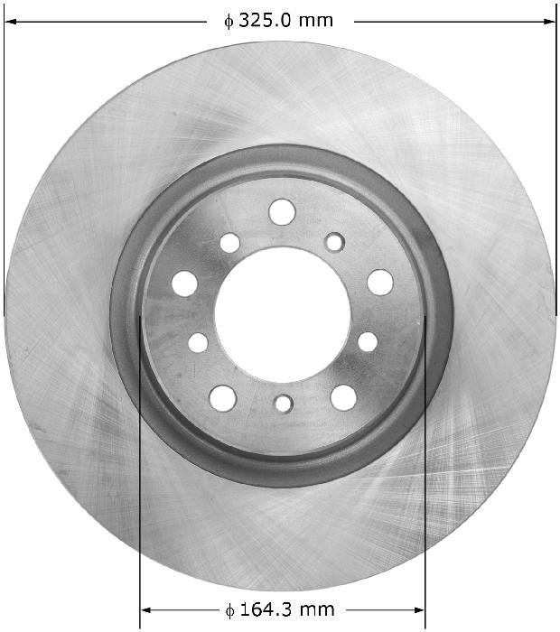 BENDIX PREMIUM DRUM AND ROTOR Disc Brake Rotor  top view frsport PRT6129