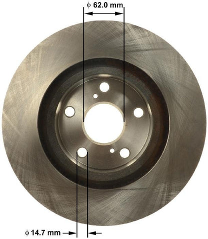 BENDIX PREMIUM DRUM AND ROTOR Disc Brake Rotor PRT6155