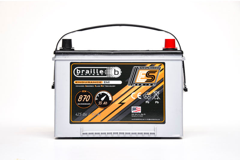BRAILLE AUTO BATTERY 34R Endurance AGM Battery 870 CCA Ignitions and Electrical Charging Systems main image