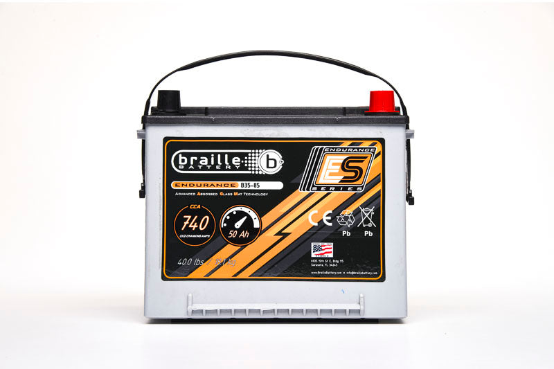 BRAILLE AUTO BATTERY 35/85 Endurance AGM Battery 740 CCA Ignitions and Electrical Charging Systems main image