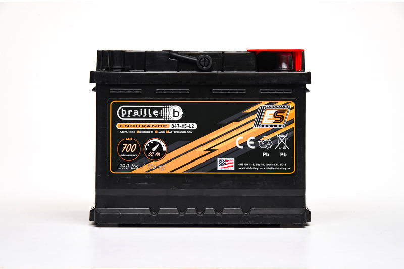 BRAILLE AUTO BATTERY 47-H5-L2 Endurance AGM Battery 700 CCA Ignitions and Electrical Charging Systems main image