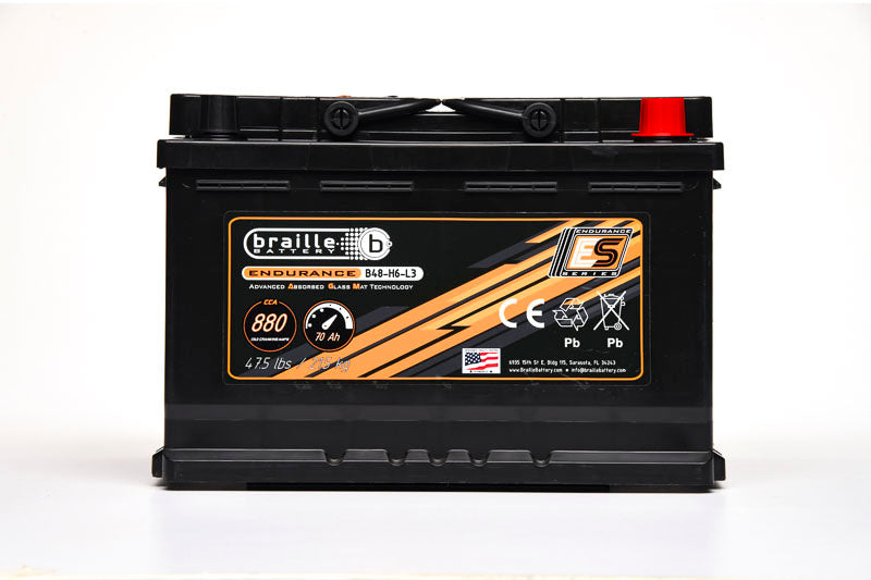 BRAILLE AUTO BATTERY 48-H6-L3 Endurance AGM Battery 880CCA Ignitions and Electrical Charging Systems main image