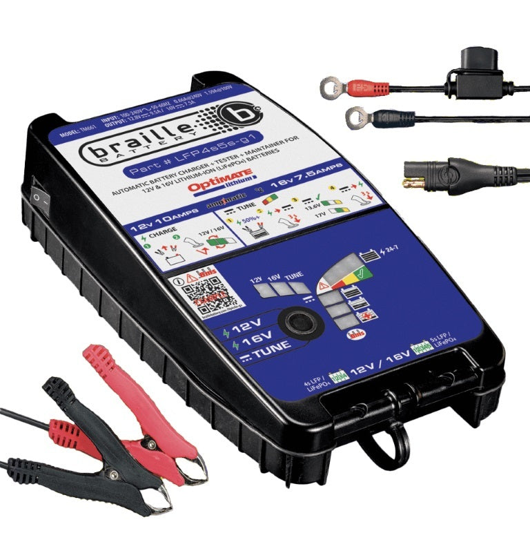 Braille Battery 16-Volt Lithium Battery Charger Shop Equipment Battery Chargers main image
