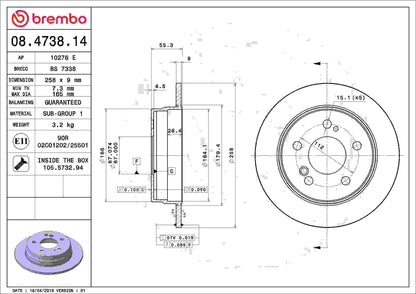 Brembo Disc Brake Rotor 08.4738.14