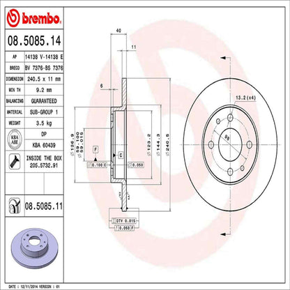 Brembo Disc Brake Rotor