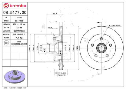 Brembo Disc Brake Rotor 08.5177.20