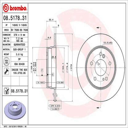 Brembo Disc Brake Rotor 08.5178.31