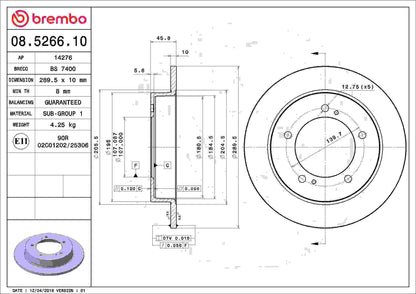 Brembo Disc Brake Rotor 08.5266.10