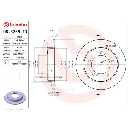 Brembo Disc Brake Rotor 08.5266.10