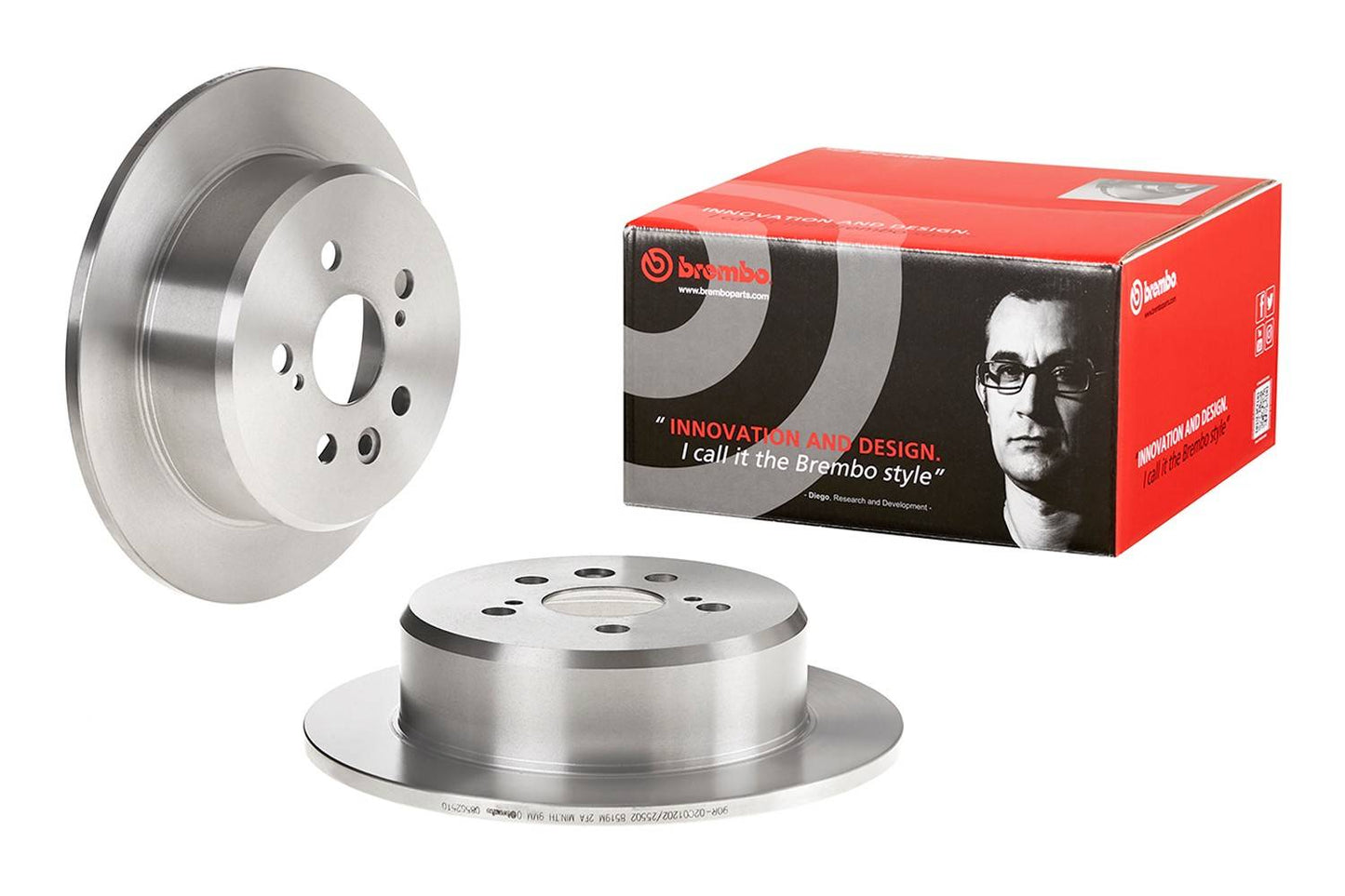 Brembo OE Brembo 90-91 Lexus ES250/88-91 Toyota Camry/86-93 Celica Rear Premium OE Equivalent Rotor 08.5625.10