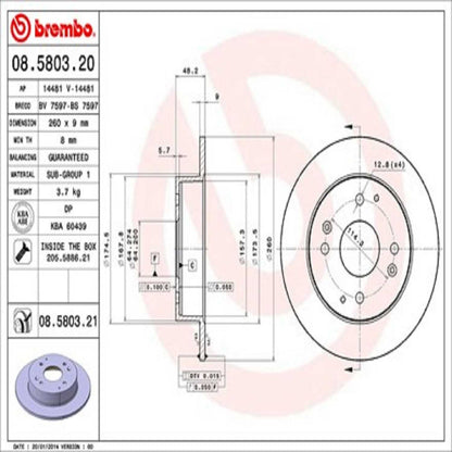Brembo Disc Brake Rotor 08.5803.21
