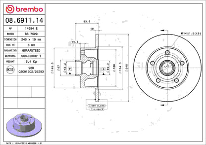 Brembo Disc Brake Rotor