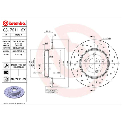 Brembo Disc Brake Rotor 08.7211.2X