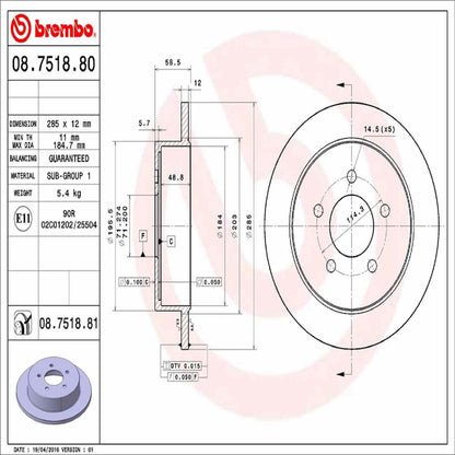 Brembo Disc Brake Rotor