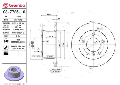 Brembo Disc Brake Rotor
