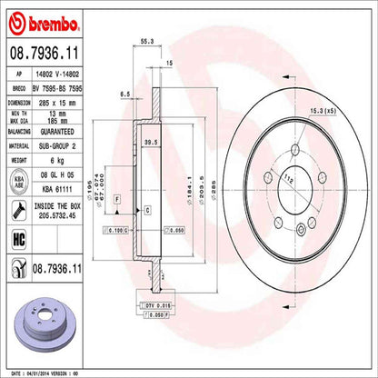Brembo Disc Brake Rotor 08.7936.11