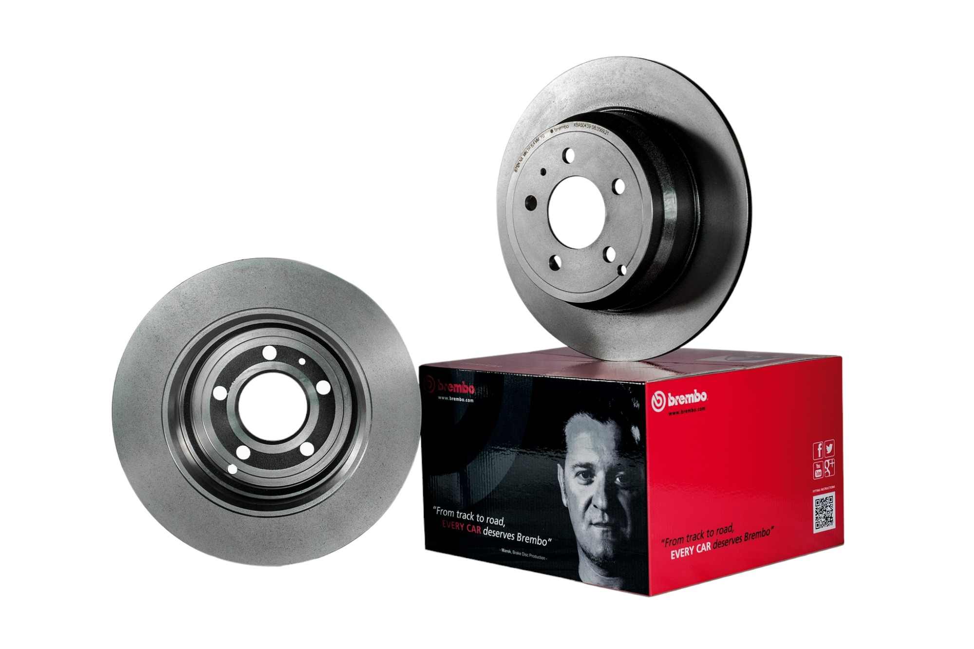 Brembo OE Brembo 93-07 Ford Taurus/93-02 Lincoln Continental Rear Premium UV Coated OE Equivalent Rotor 08.7984.11