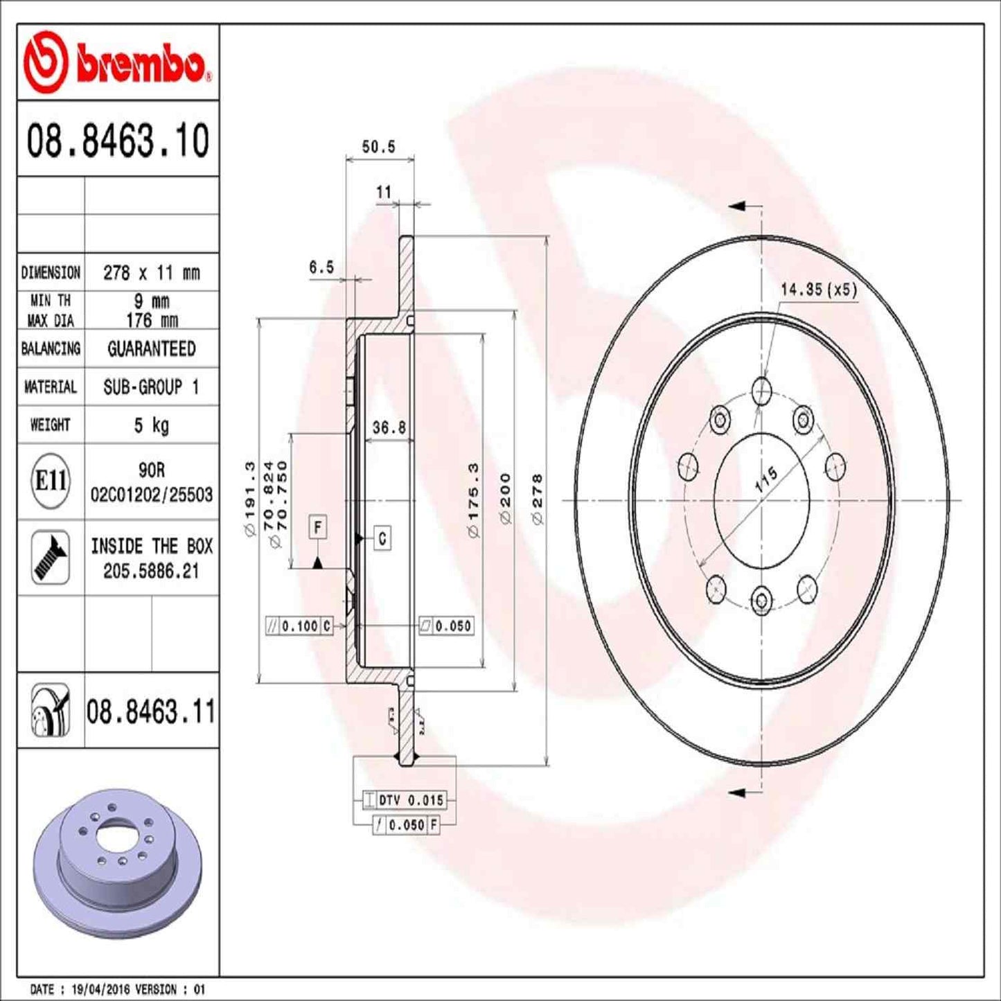 Brembo Disc Brake Rotor