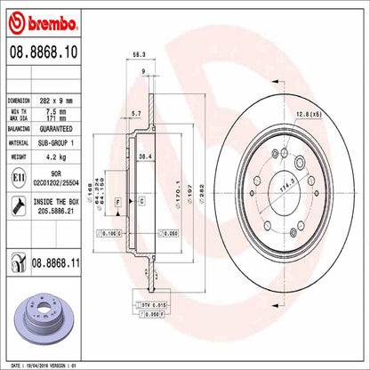 Brembo Disc Brake Rotor 08.8868.11