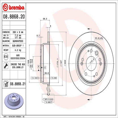 Brembo Disc Brake Rotor 08.8868.21