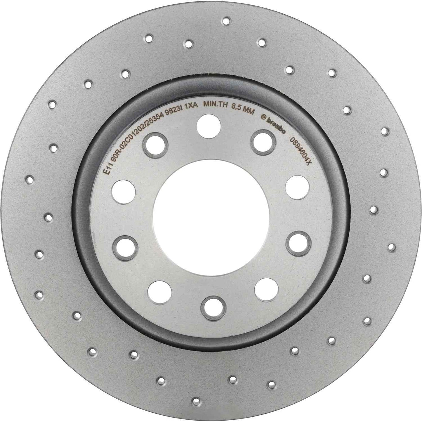 Brembo OE Brembo 13-16 Dodge Dart Rear Premium Xtra Cross Drilled UV Coated Rotor 08.9460.4X