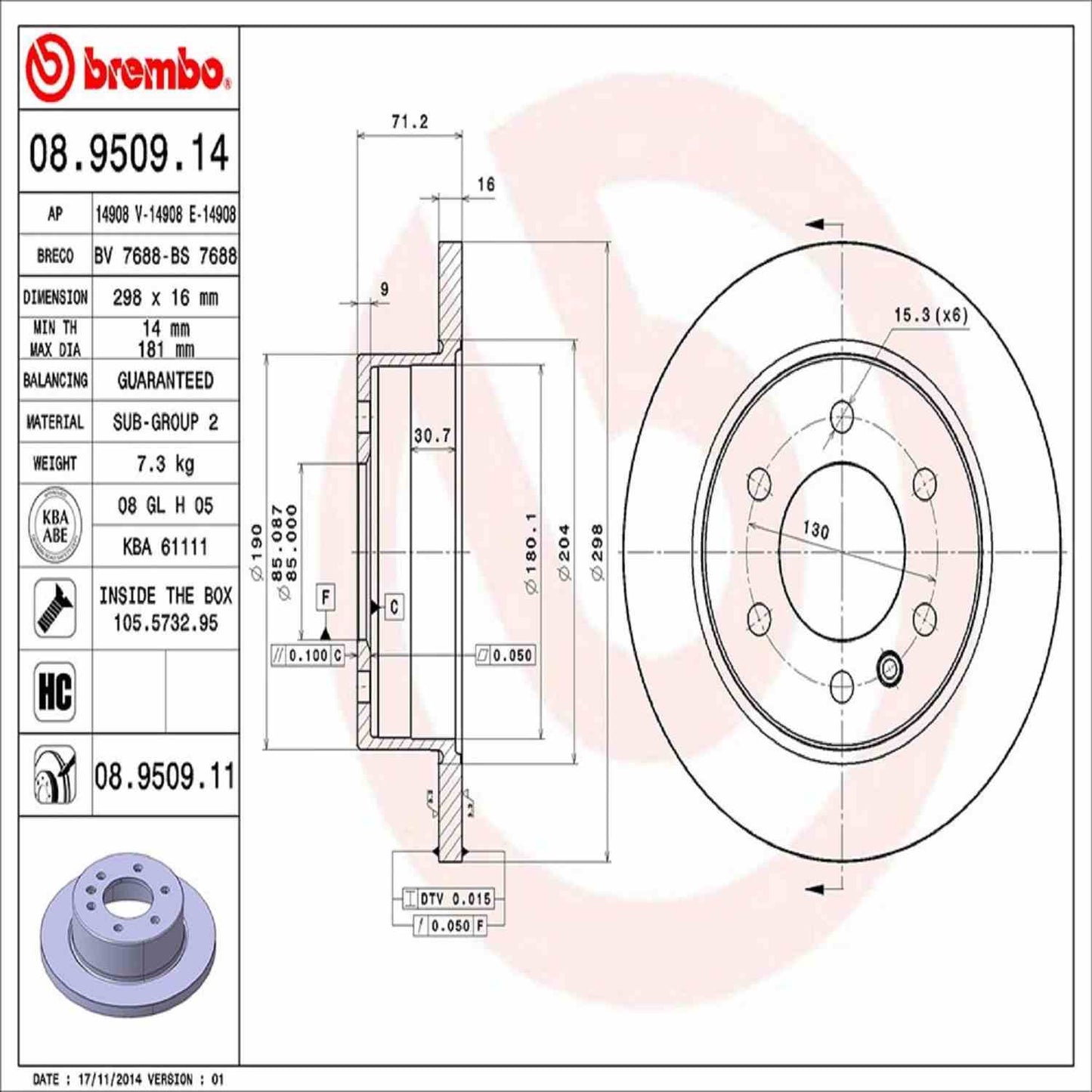 Brembo Disc Brake Rotor