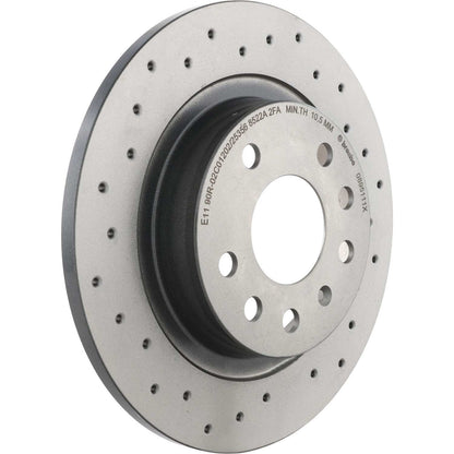 Brembo OE Brembo 03-11 Saab 9-3 Rear Premium Xtra Cross Drilled UV Coated Rotor 08.9511.1X