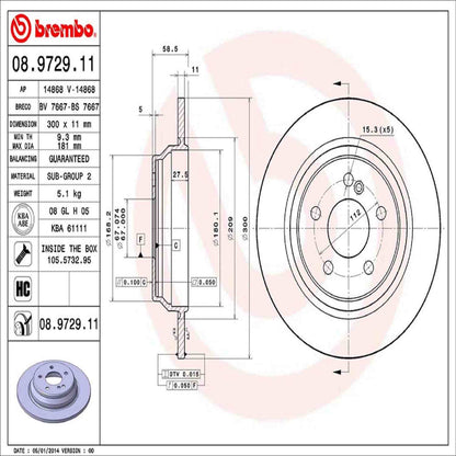 Brembo Disc Brake Rotor 08.9729.11
