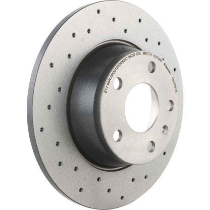 Brembo OE Brembo 08-09 Audi TT/09-15 TT Quattro Rear Premium Xtra Cross Drilled UV Coated Rotor 08.9769.1X