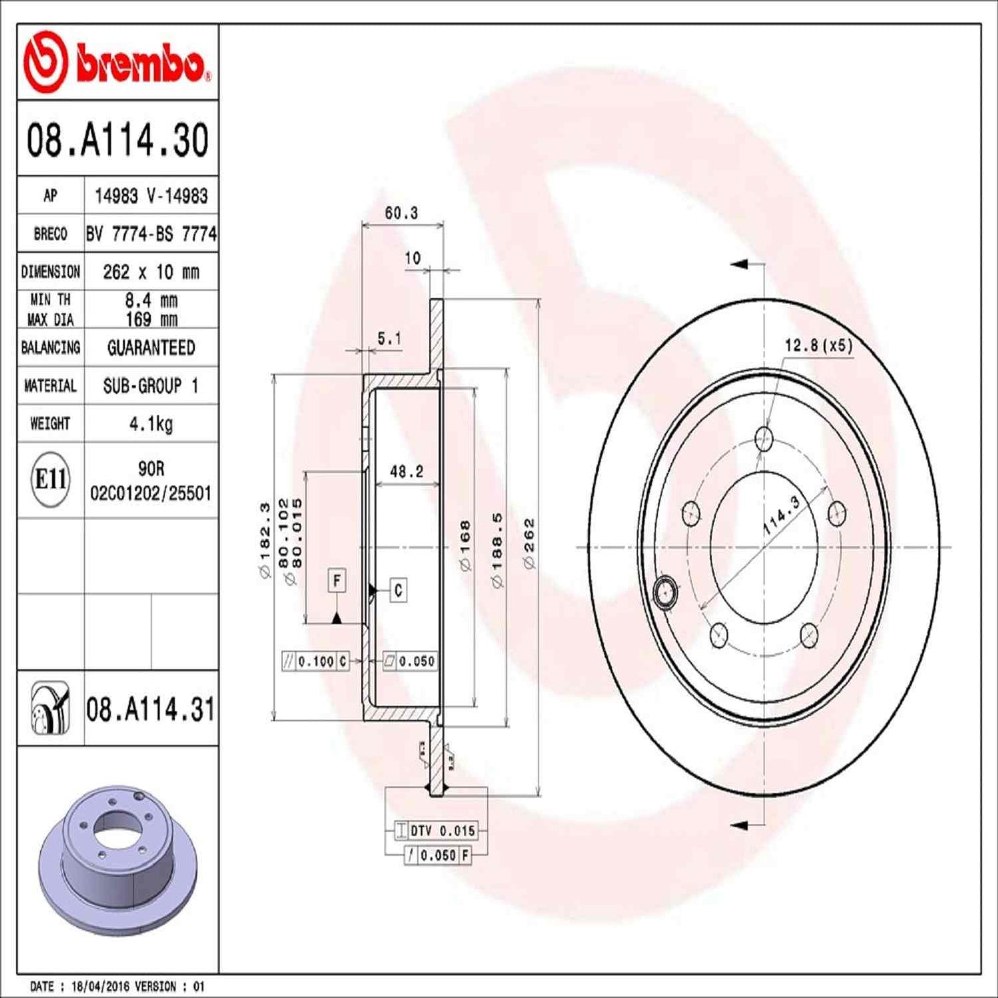 Brembo Disc Brake Rotor
