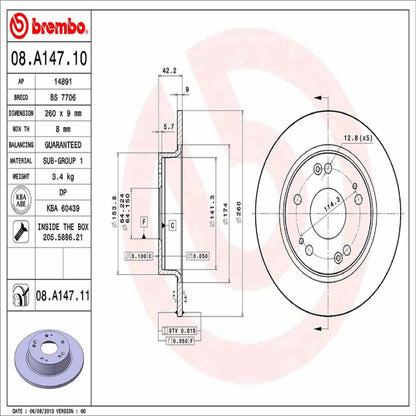 Brembo Disc Brake Rotor 08.A147.11