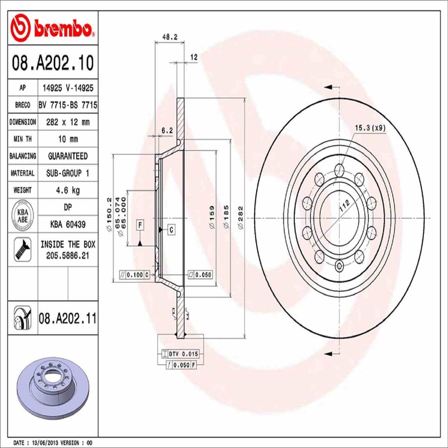 Brembo Disc Brake Rotor