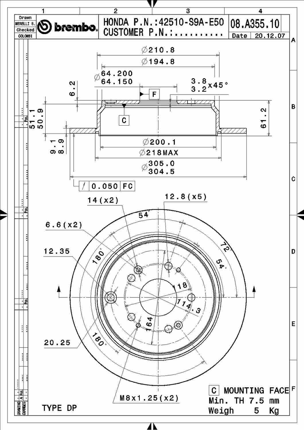 Brembo Disc Brake Rotor